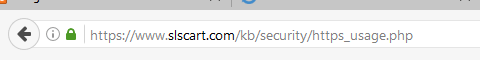 URL with green security lock